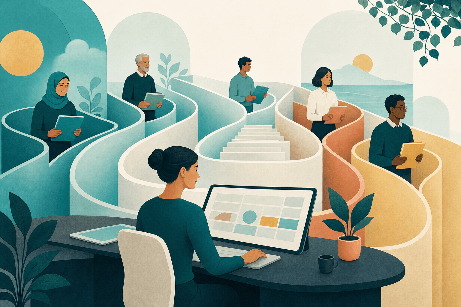 A collection agency running many clients' portfolios in one place, kept apart